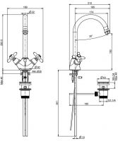 Fima carlo frattini Olivia смеситель для раковины F5021 схема 2