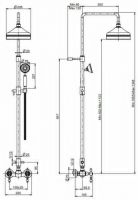Fima - carlo frattini Elizabeth/Epoque стойка душевая с тропическим душем F5055/2 схема 1 Fima - carlo frattini Elizabeth/Epoque стойка душевая с тропическим душем F5055/2 схема 1