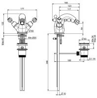 Fima carlo frattini Elizabeth/Epoque смеситель для биде F5062/2 схема 2