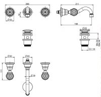 Fima carlo frattini Elizabeth/Epoque смеситель для раковины F5081L/5 схема 2