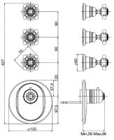 Fima carlo frattini Fimatherm смеситель для ванны/душа F5113X3 схема 2