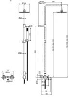 Fima - carlo frattini Maxima стойка душевая с тропическим душем F5304/2 схема 1