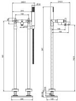 Смеситель для ванны и душа Fima carlo frattini Maxima F5304/4 схема 2