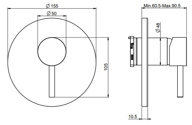 Fima carlo frattini Maxima смеситель для ванны/душа F5309X1