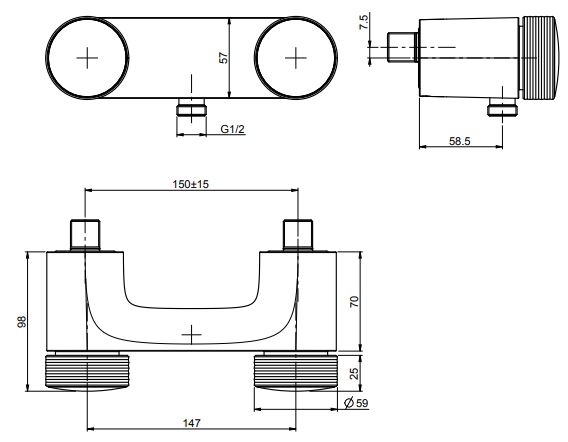 Изображение Fima carlo frattini Texture collection смеситель для душа F5605/1