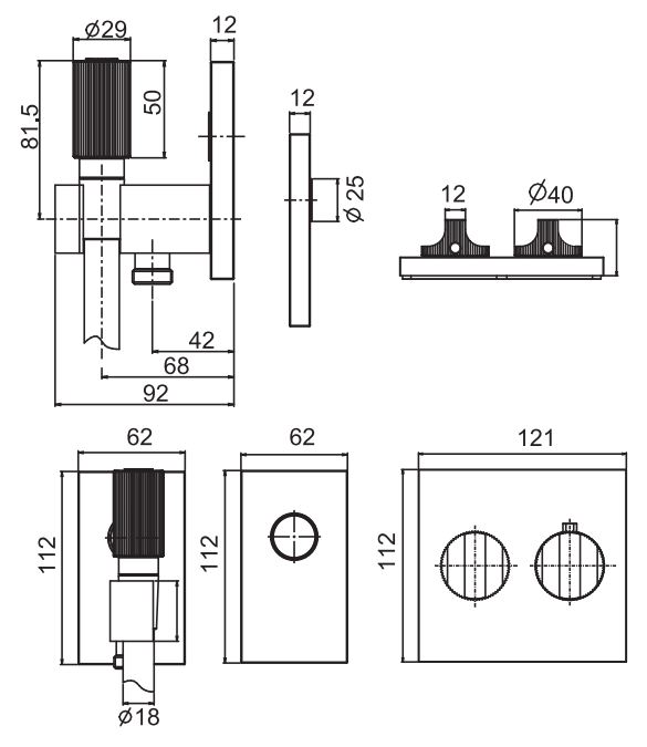 Смеситель для ванны c душем Fima carlo frattini Switch F5945 ФОТО