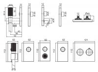 Смеситель для ванны c душем Fima carlo frattini Switch F5949 схема 2