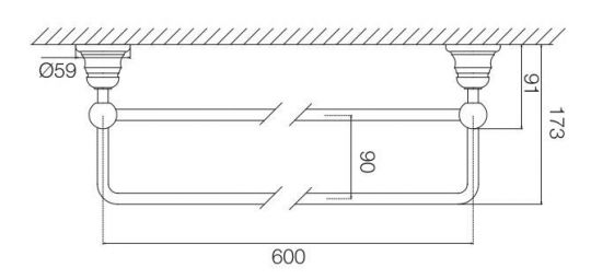 Fima - carlo frattini Victory полотенцедержатель F6061/60 схема 2