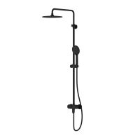 AQ2860MB НИКА душевая система (смеситель для душа) 3 jet 250 мм, матовый черный