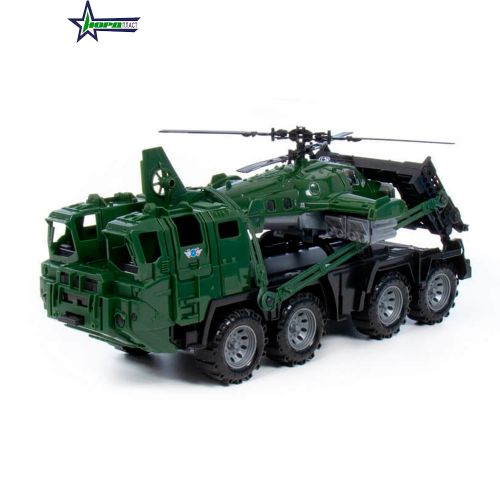 Военный тягач "Щит" с вертолетом