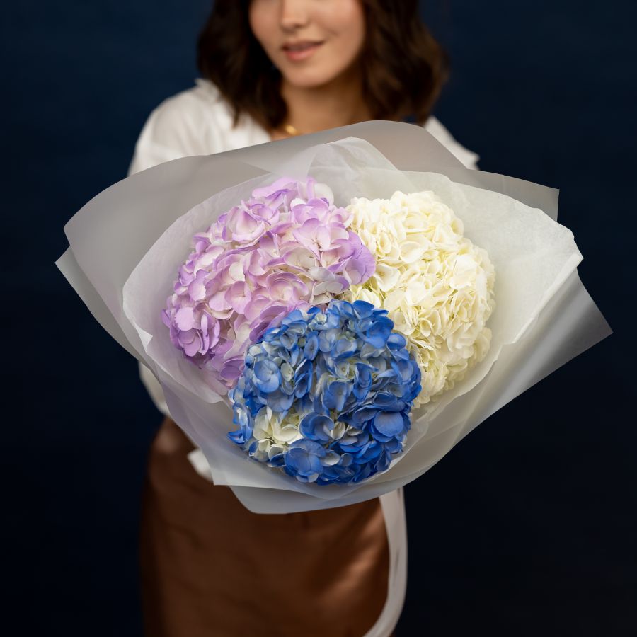 Букет из 3 прекрасных гортензии
