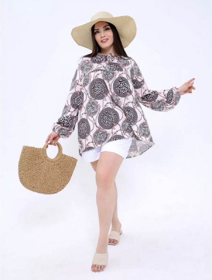 Туника девочки [Розовая зебра]