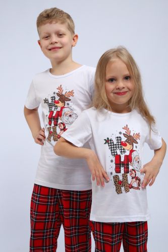 Пижама детская П328 Новый Год (красный,белый)