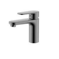 AQ1810BGM НИКА смеситель для раковины 90 без донного клапана, оружейная сталь