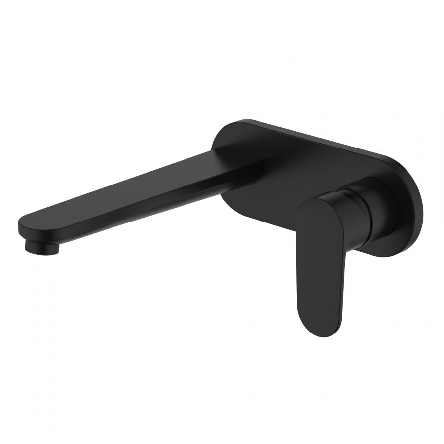 AQ1813MB НИКА смеситель для раковины настенный (внешняя и скрытая часть), матовый черный