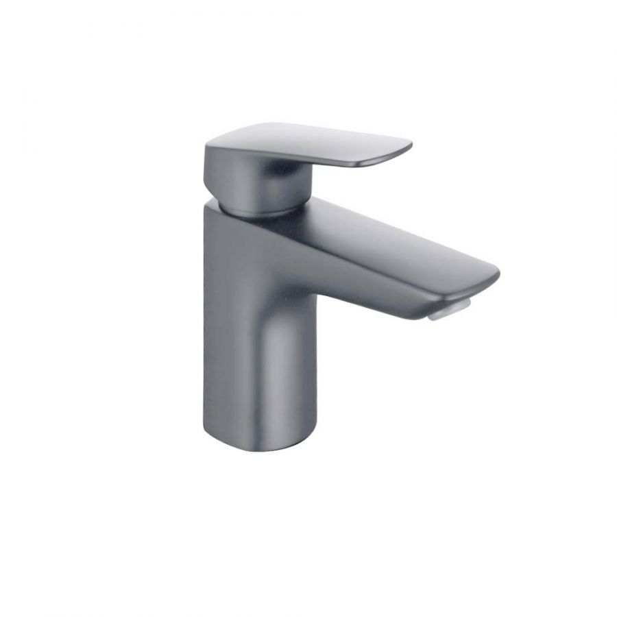 AQ1010BGM ВЕГА смеситель для раковины 97 без донного клапана, оружейная сталь