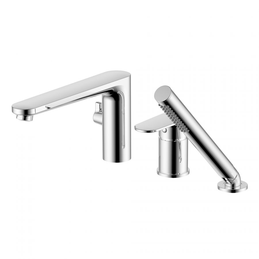 AQ1848CR НИКА смеситель на борт ванны на 3 отв.