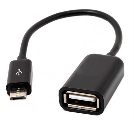 Кабель USB (F)-microUSB(M)  OTG 0,15м