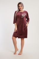 Халат велюровый 526 [брусничный]