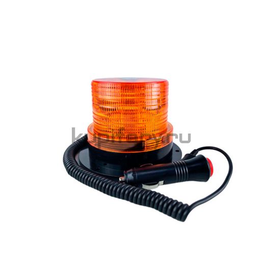 Маяк проблесковый LED 30 ватт оранжевый 2 режима от прикуривателя 12-24 вольт PM1810