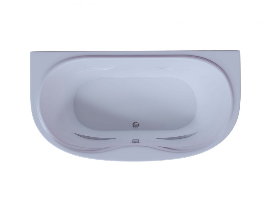 Акриловая ванна Aquatek Мелисса 180x95 радиусная, универсальная, с каркасом, без гидромассажа