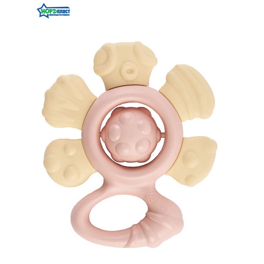 Погремушка «Цветочек» в блистере розовый пиерис