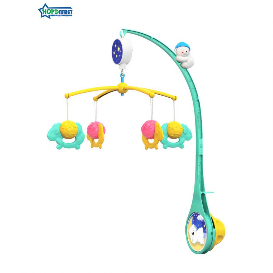 Мобиль музыкальный "Белый Мишка" (в инд. коробке)