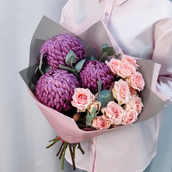 Букет хризантемой Бигуди