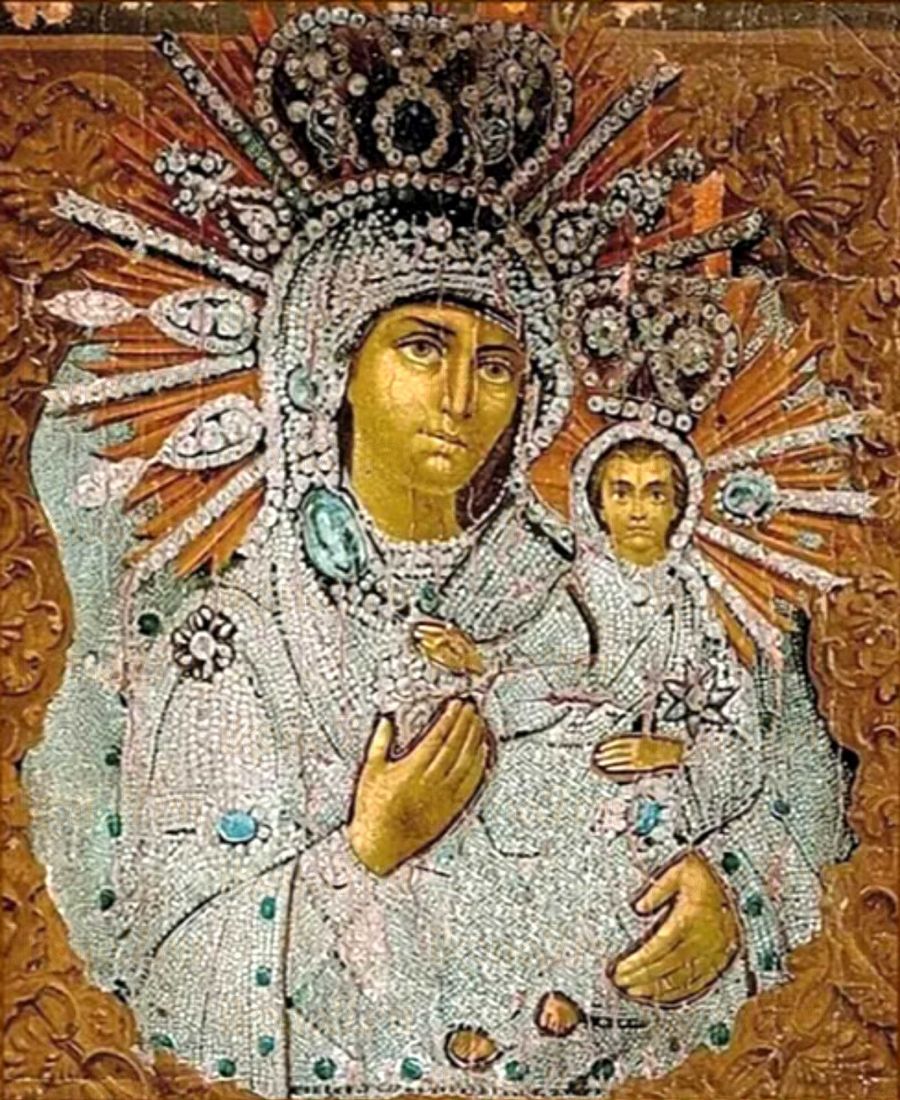 Аксайская икона Божьей Матери (Печать на дереве)