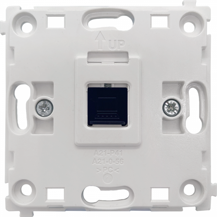 Опорная плата с адаптером Keystone Black (одиночная) для телефонной/компьютерной розетки