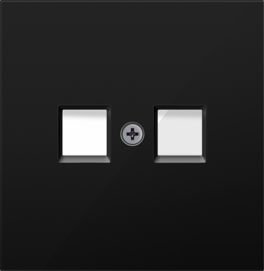 Накладка для розетки RJ45, 2-я, матовый карбон, серия R98