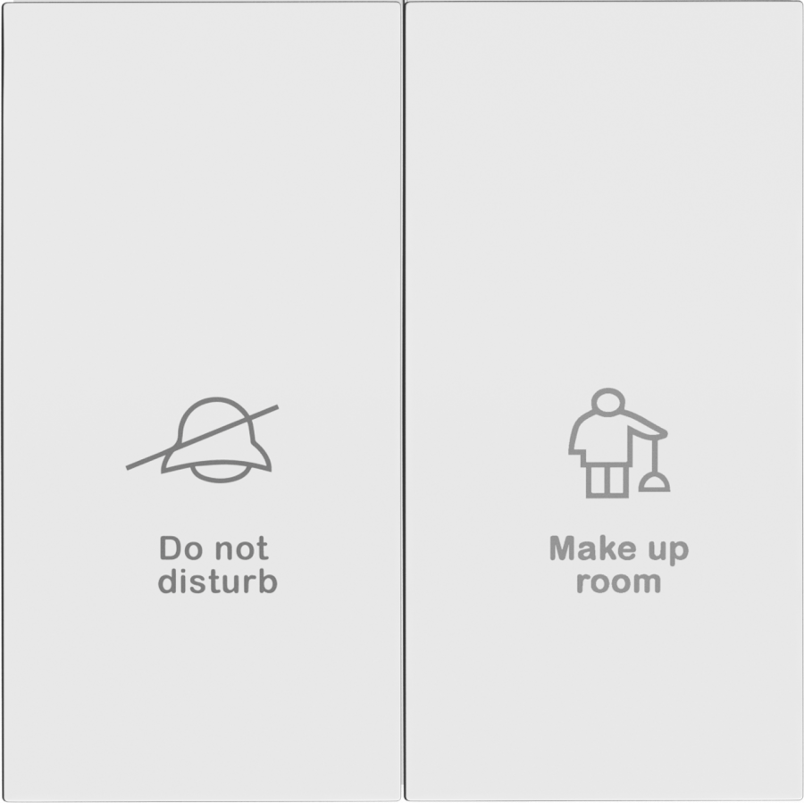 Клавиша 2-я с символами DND/MUR, матовый белый, серия R98