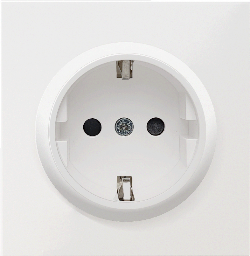 Накладка для розетки Schuko с заземлением со шторками 16A 250 В~, белый, серия R98