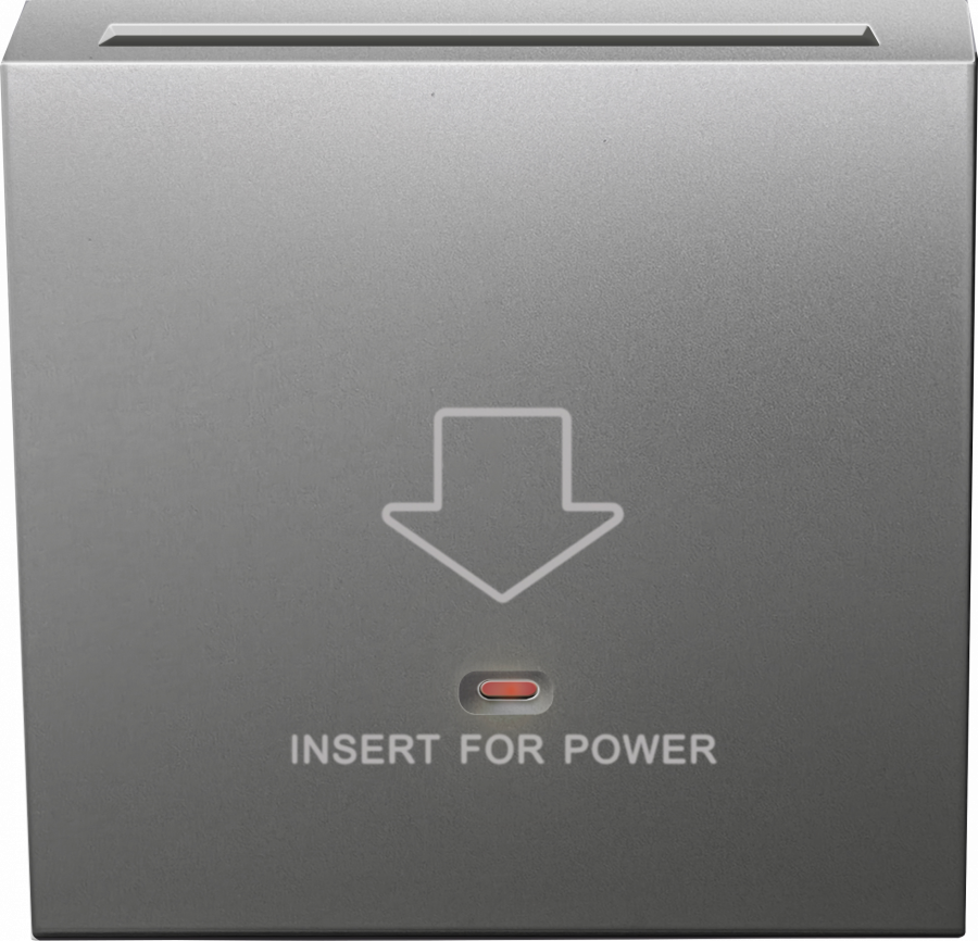 Накладка для карточного выключателя, благородная сталь, серия R98 METAL