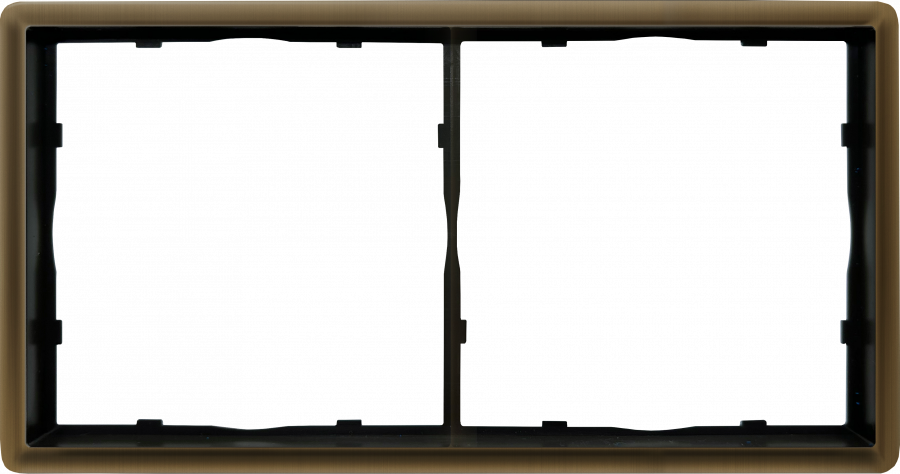 Рамка 2-я, латунь, серия R98 METAL