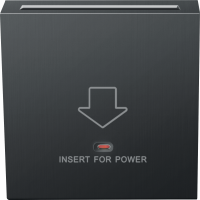 Накладка для карточного выключателя, вороненая сталь, серия R98 METAL