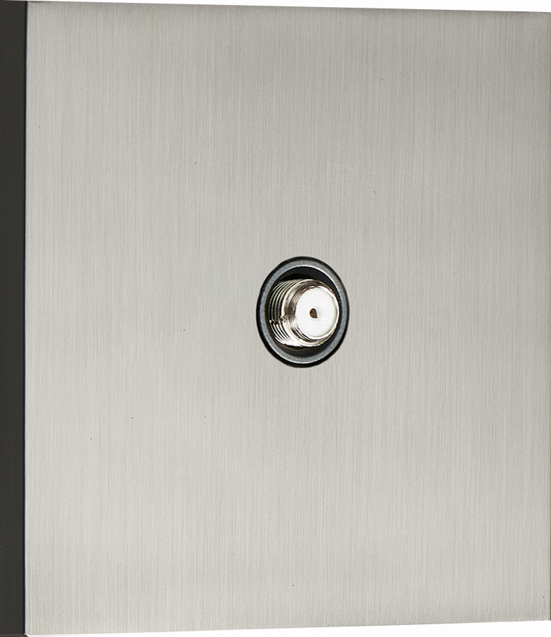 Спутниковая розетка SAT 1 Вых.: 950-2400 МГц, (F-разъём), вороненая сталь, серия N96