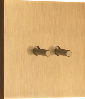 Выключатель звонкового типа на 2 тумблера, цилиндр, 10AX 250V, латунь, серия N96