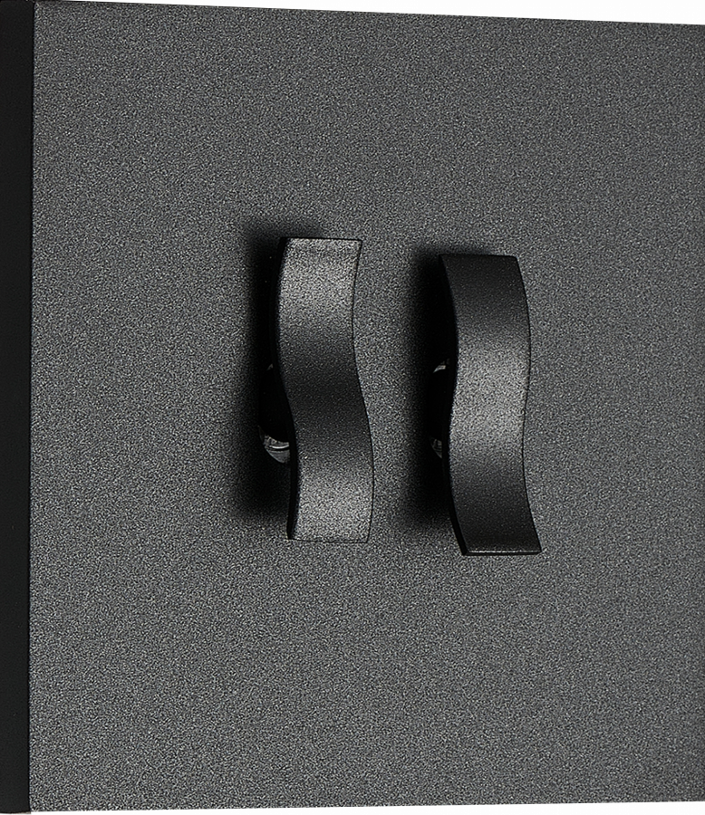 Переключатель на 2 тумблера, клавиша Wave, 10AX 250V, черный, серия N96