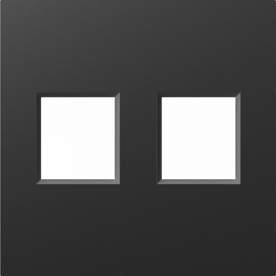 Накладка 2-я для розеток RJ45, TV, SAT, матовый карбон, серия A07