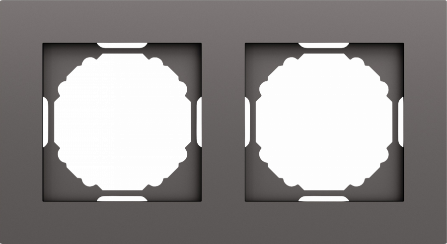 Рамка 2-я, матовый титан, серия A07