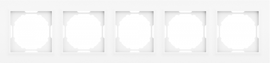 Рамка 5-я, Wave глянцевый белый, серия A07