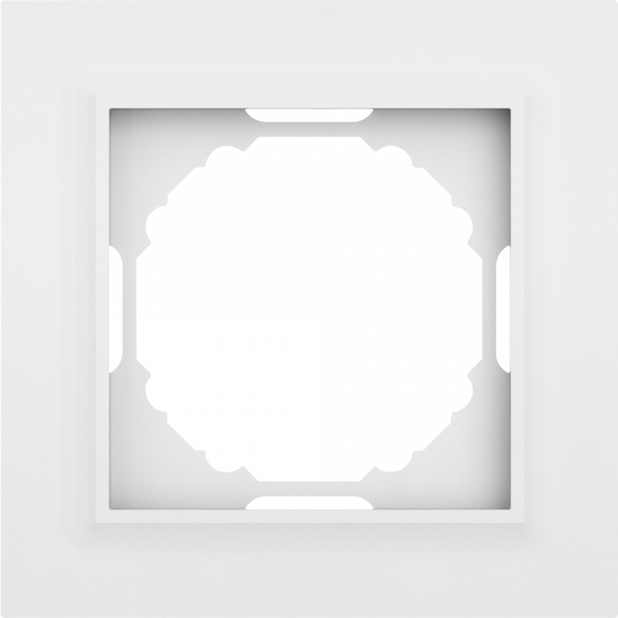 Рамка 1-я, Wave матовый белый, серия A07