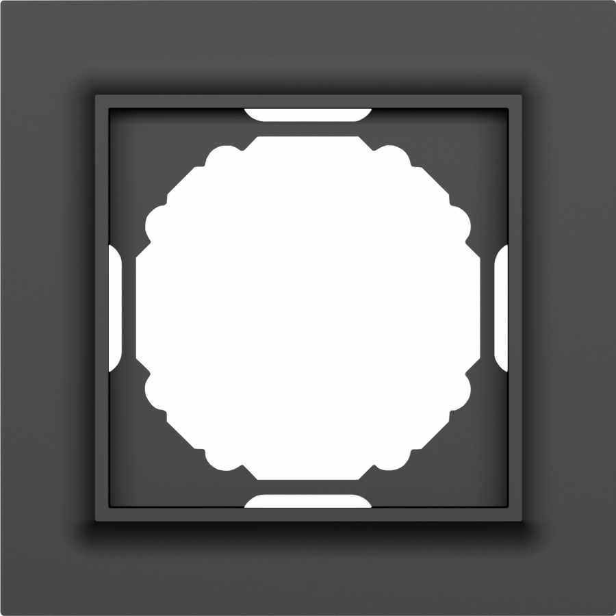 Рамка 1-я, Wave матовый карбон, серия A07