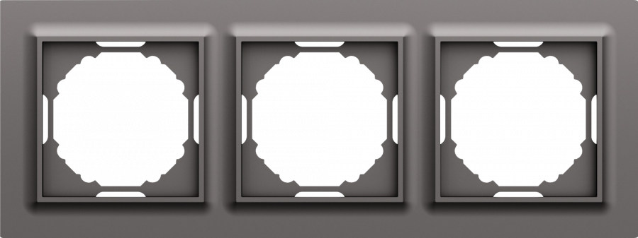 Рамка 3-я, Wave матовый титан, серия A07