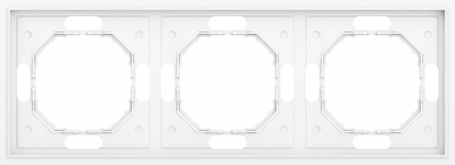 Рамка 3-я, глянцевый белый, серия S08