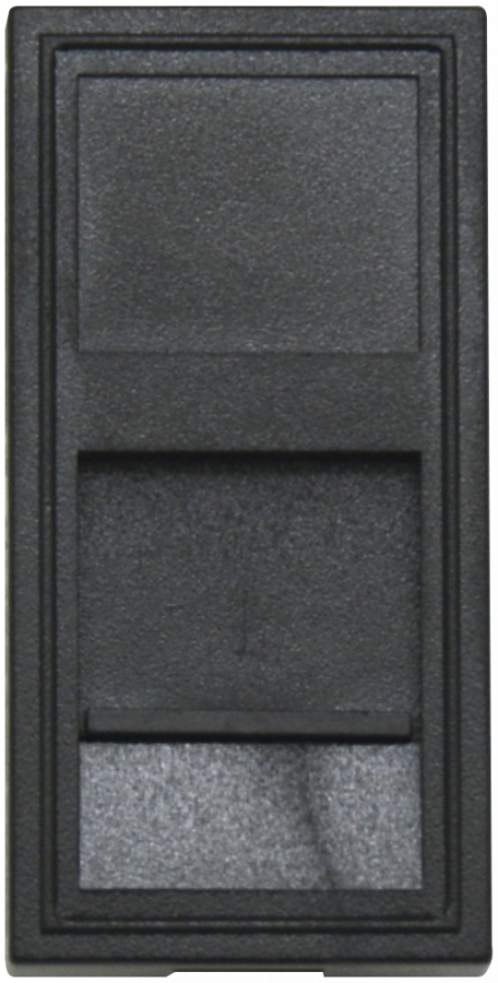 Адаптер 22.5х45мм для 1 модуля типа Keystone, цвет: черный матовый