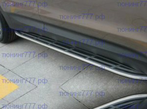 Боковые подножки, стиль оригинала на SANTA FE DM