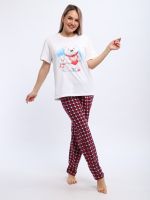 667 Комплект домашней одежды Мишки [красный]