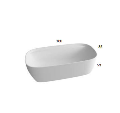 Отдельностоящая ванна Antonio Lupi SLED 180х85 см ФОТО